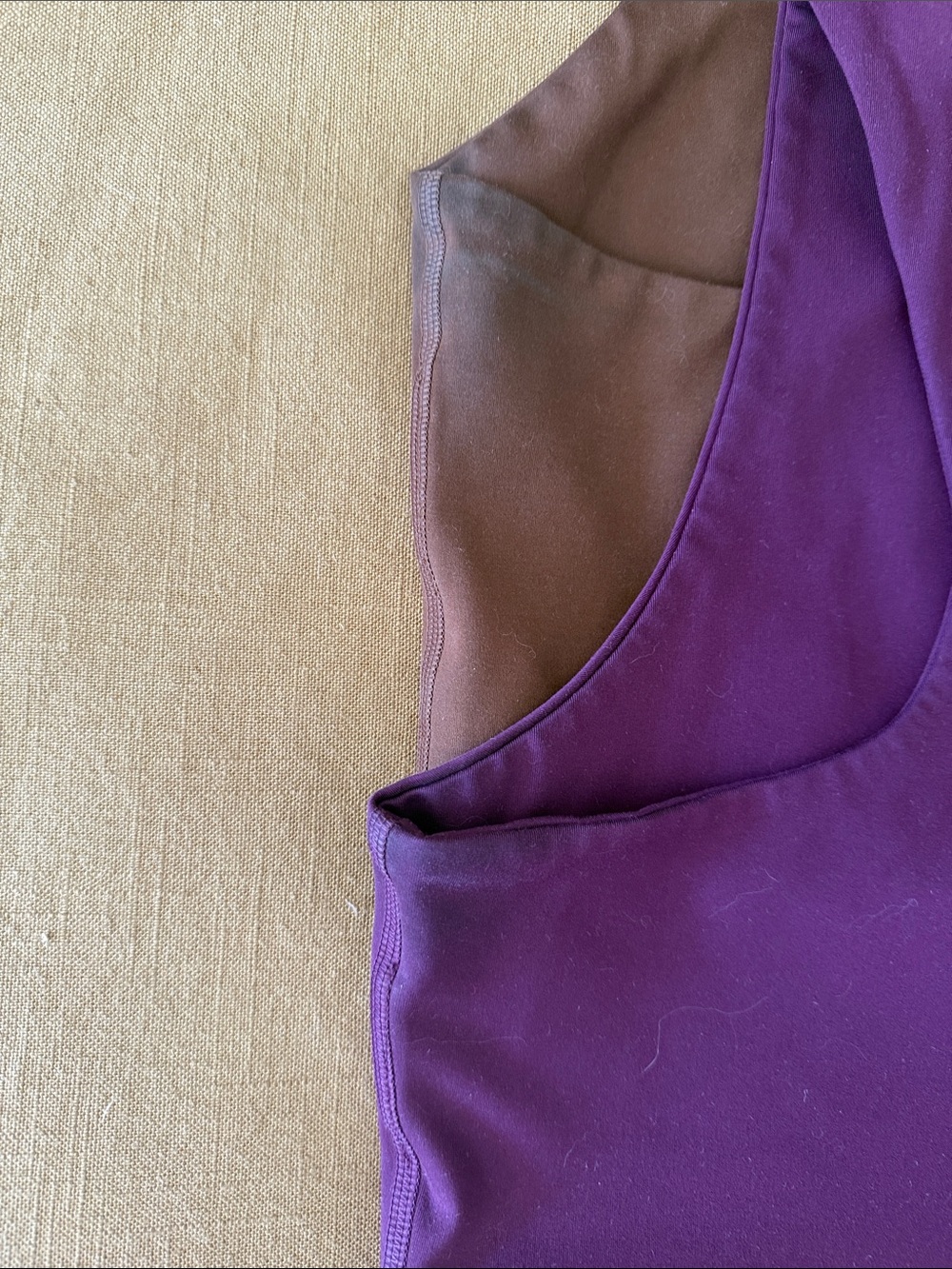 girlfriend collective Plum and Brown Dylan Crops - Picture 3 of 5